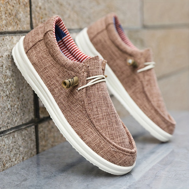 Instappers heren | Canvas slip on schoenen lichtgewicht