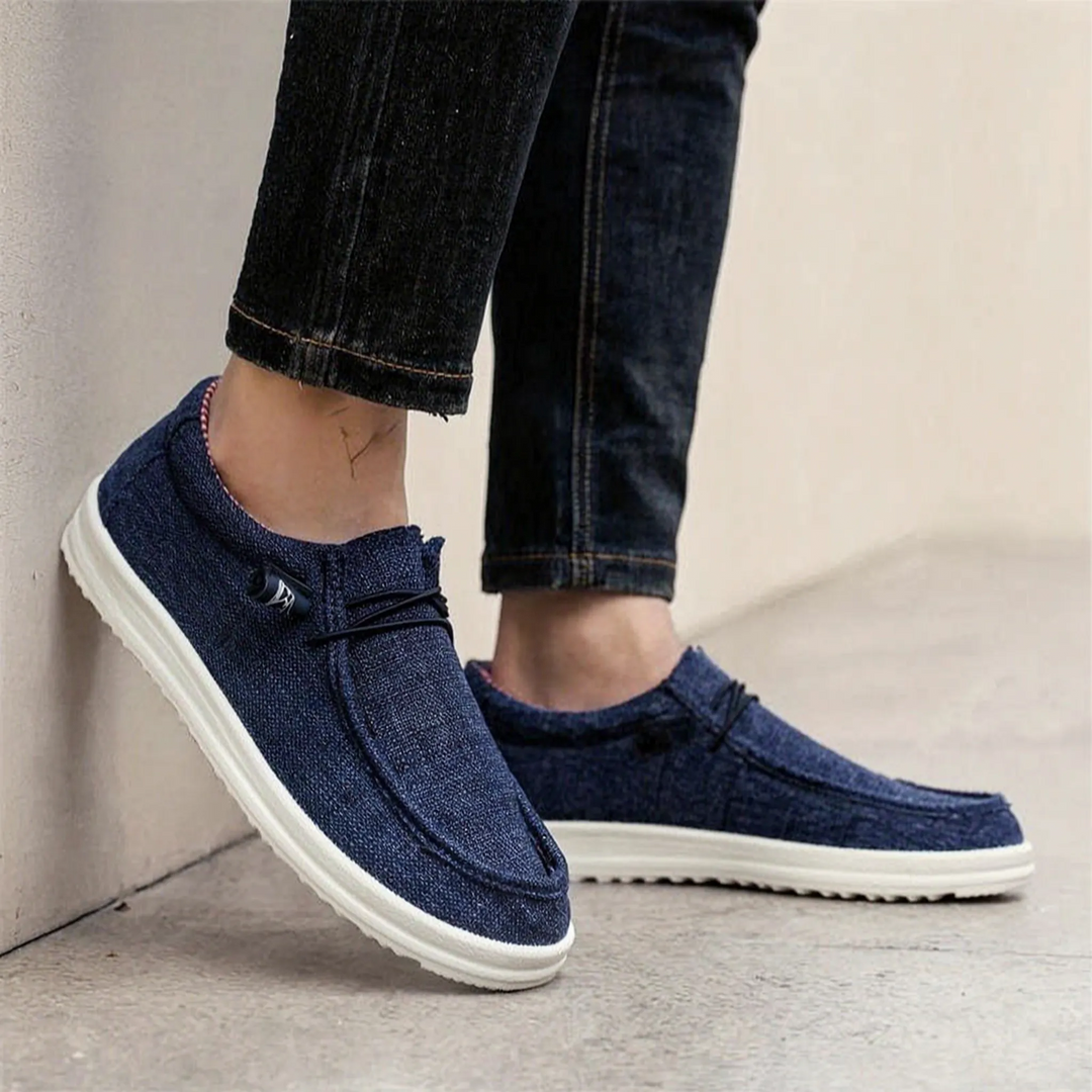 Instappers heren | Canvas slip on schoenen lichtgewicht
