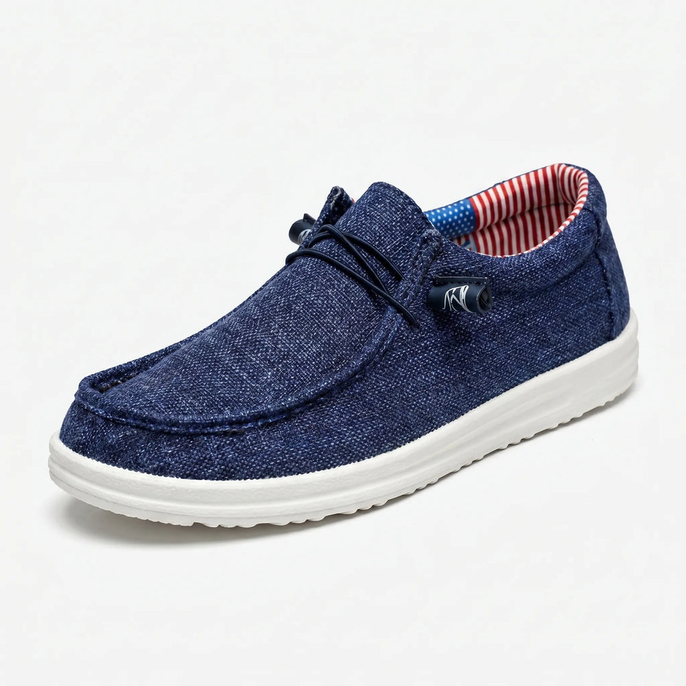 Instappers heren | Canvas slip on schoenen lichtgewicht