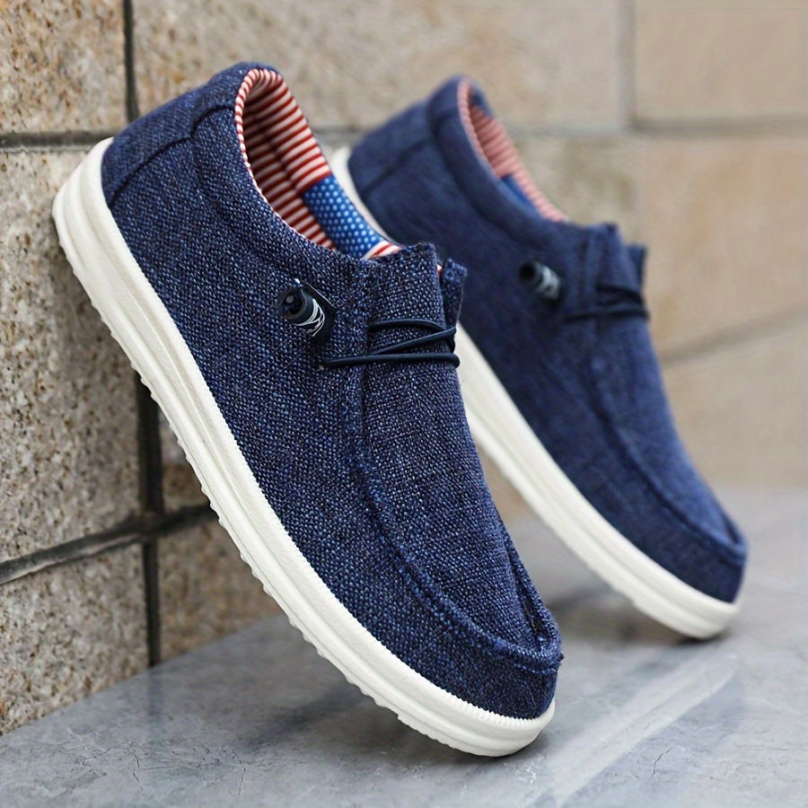 Instappers heren | Canvas slip on schoenen lichtgewicht