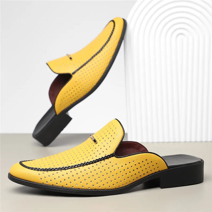 Instappers heren | Loafers met perforatie en lage hak
