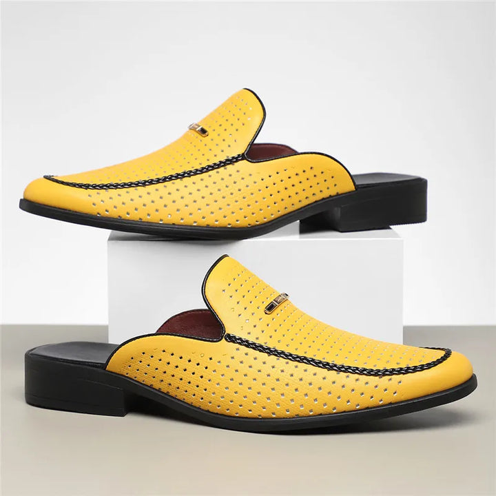 Instappers heren | Loafers met perforatie en lage hak