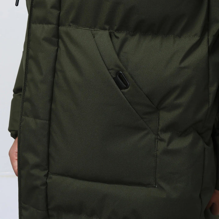 Heren parka winterjas | Warme lange jas met capuchon voor kou en sneeuw