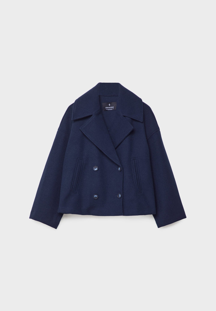 Jas dames | Korte double breasted mantel met knopen