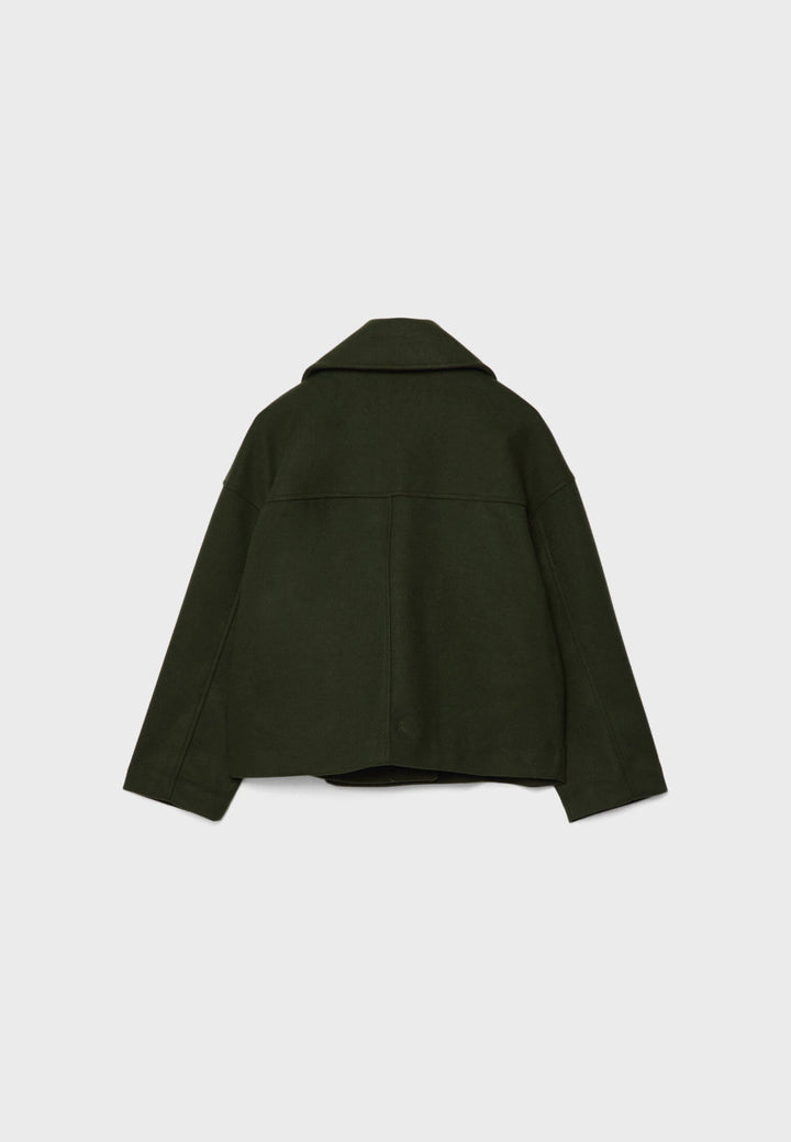 Jas dames | Korte double breasted mantel met knopen