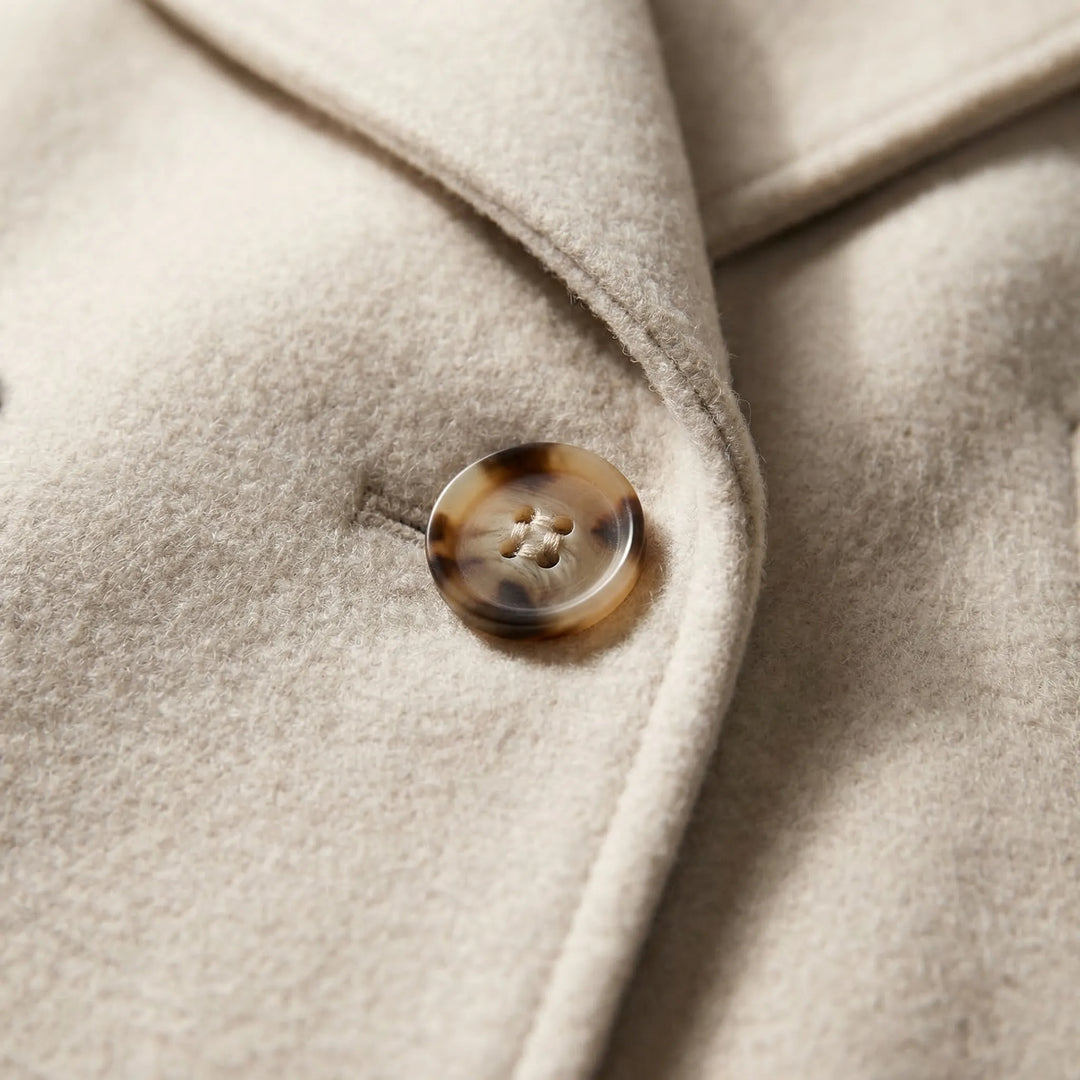 Jas dames | Korte double breasted mantel met knopen