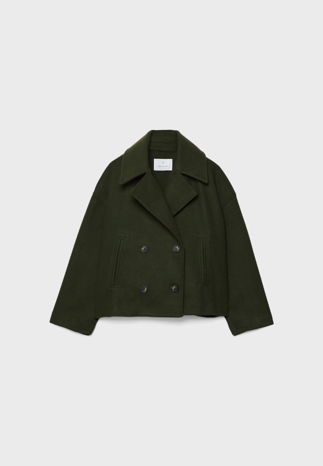 Jas dames | Korte double breasted mantel met knopen