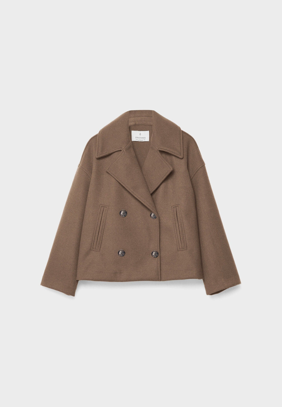Jas dames | Korte double breasted mantel met knopen
