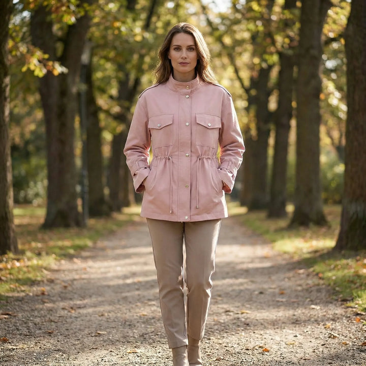 Jas dames | Licht windjack met taillekoord en zakken