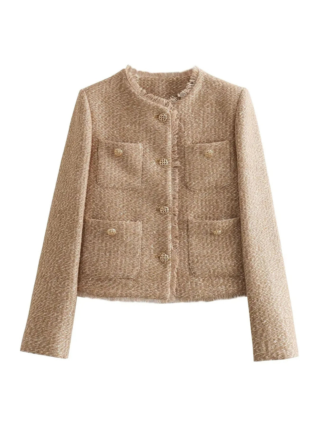 Jas dames | Tweed jas korte fit elegant
