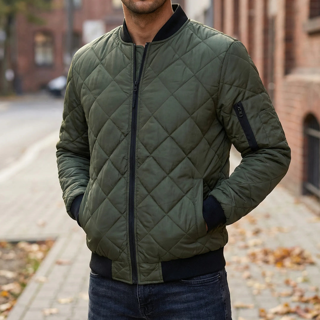 Jas heren | Geruite voorjaarsjas met lichte en moderne fit