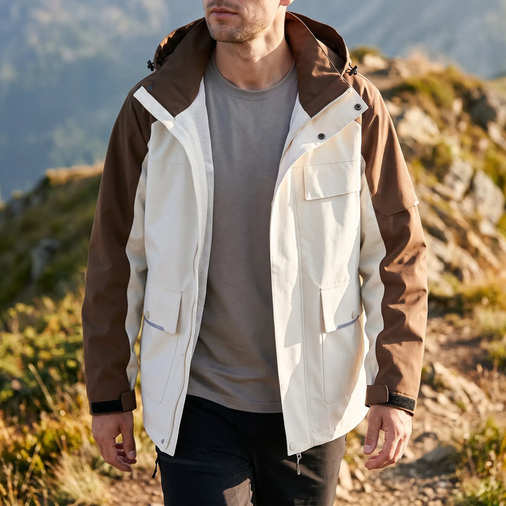 Jas heren | Outdoor zomerjas met capuchon en zakken