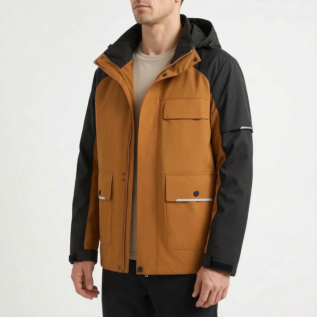 Jas heren | Outdoor zomerjas met capuchon en zakken