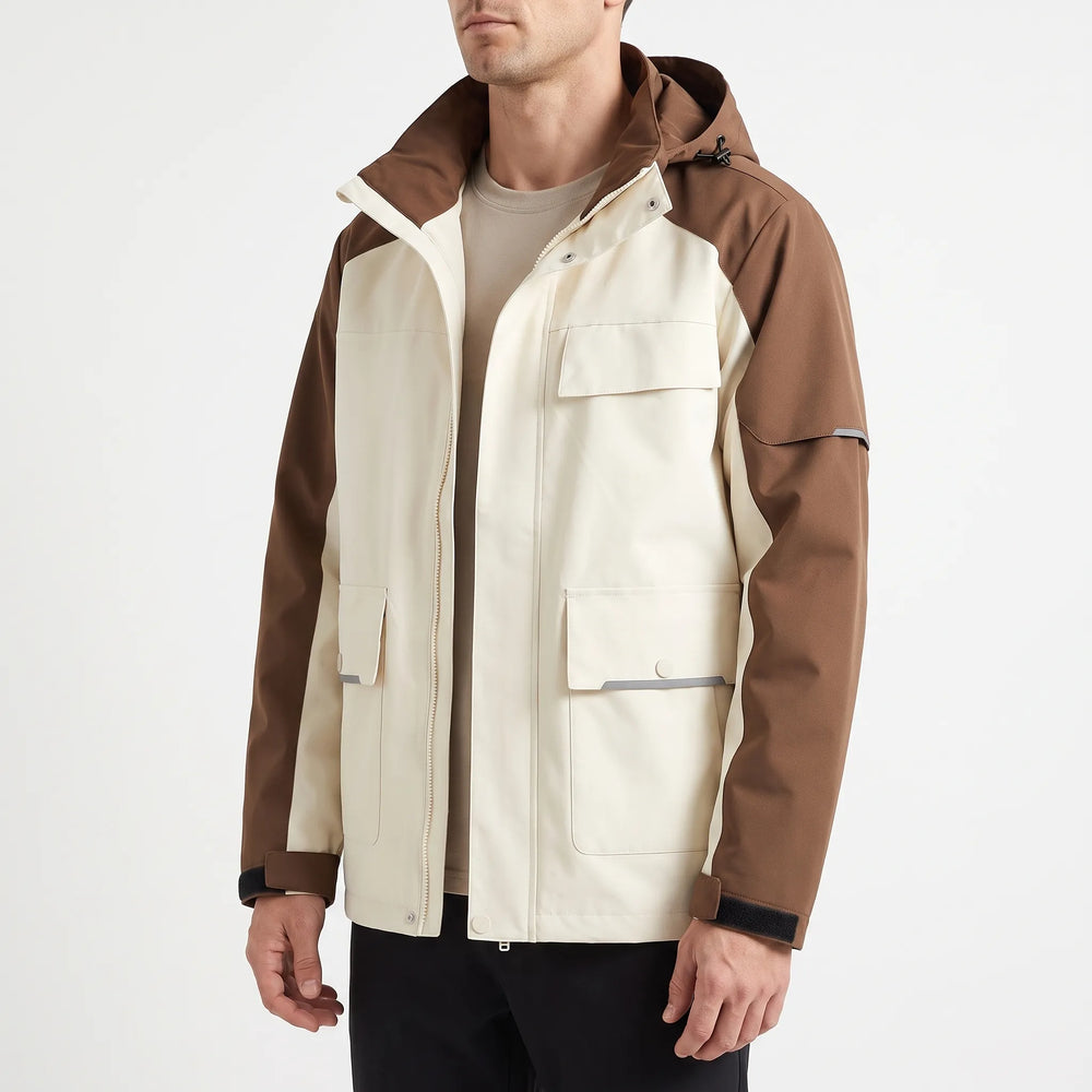 Jas heren | Outdoor zomerjas met capuchon en zakken