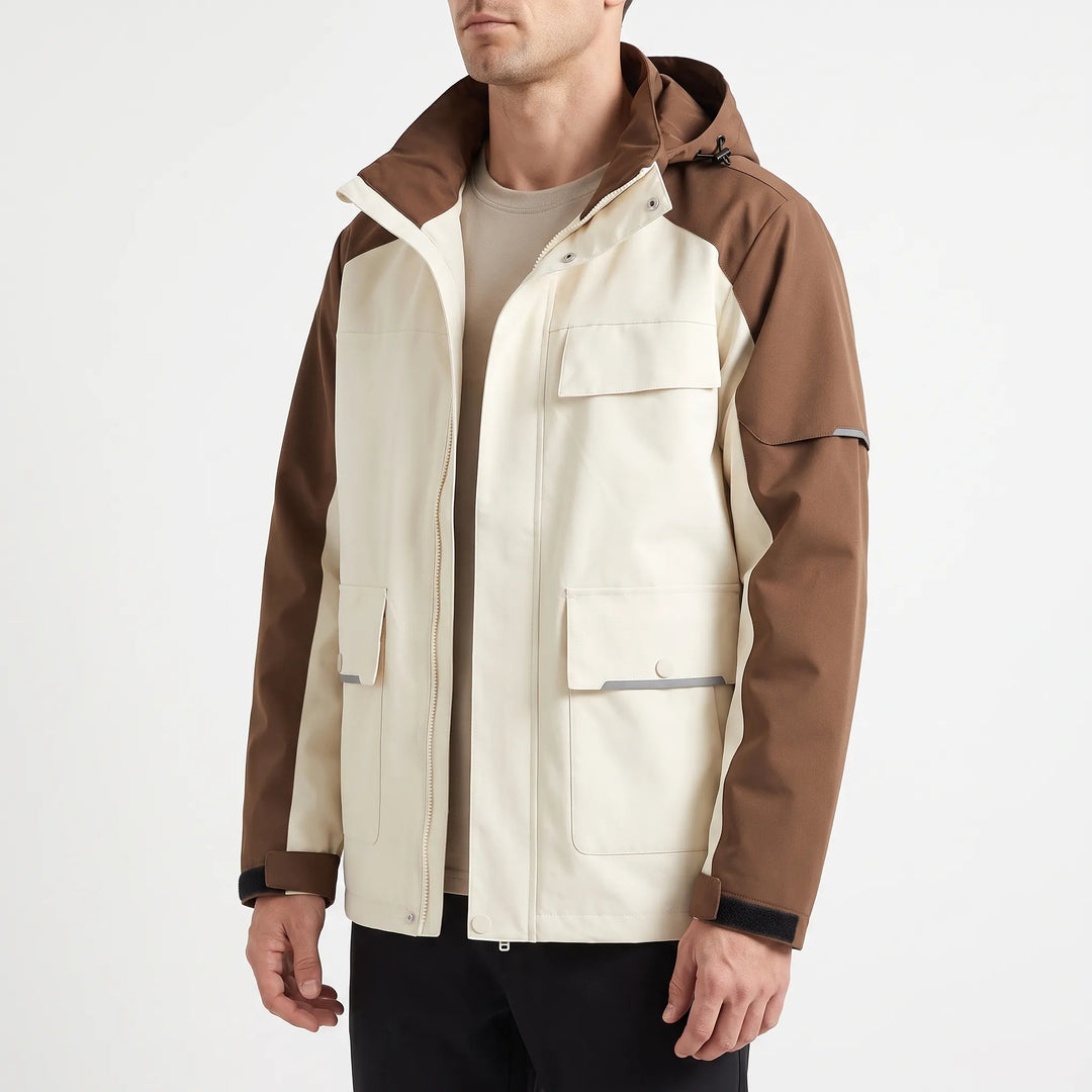 Jas heren | Outdoor zomerjas met capuchon en zakken