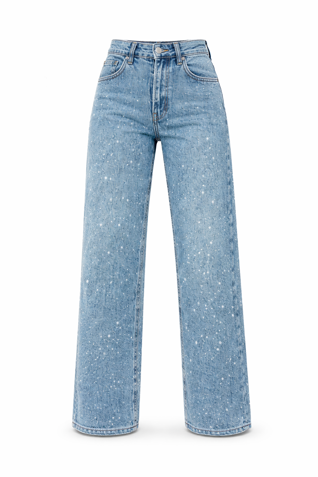 Jeans dames | High waist wide leg met glitter details