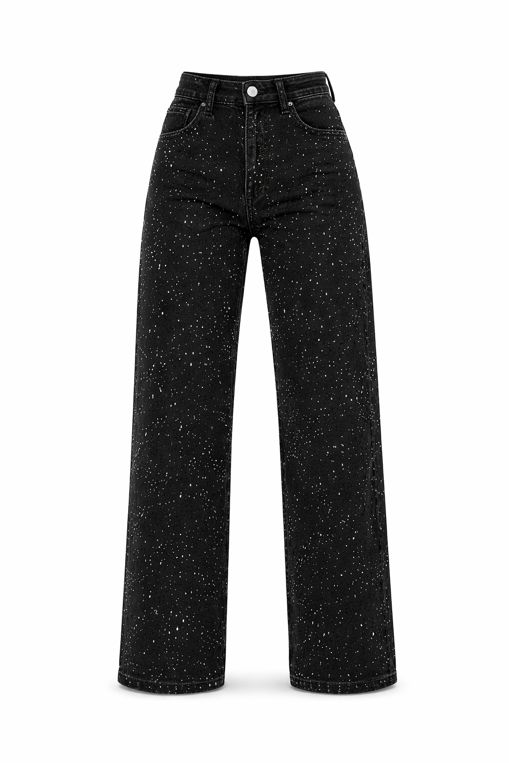 Jeans dames | High waist wide leg met glitter details