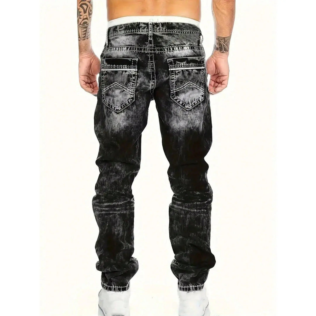 Jeans heren | Straight fit met vintage wassing