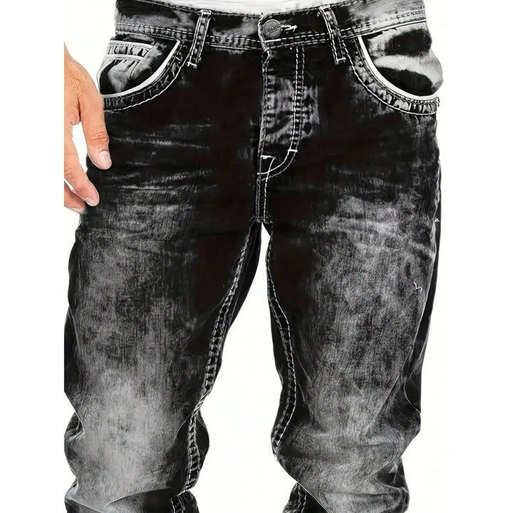 Jeans heren | Straight fit met vintage wassing