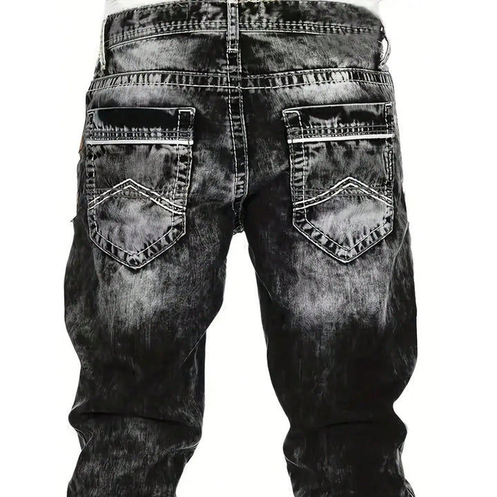 Jeans heren | Straight fit met vintage wassing