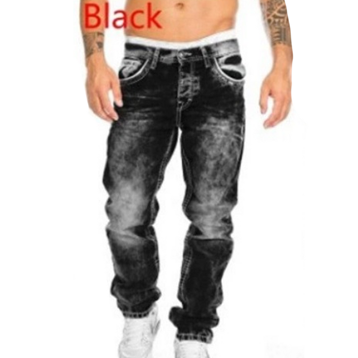 Jeans heren | Straight fit met vintage wassing