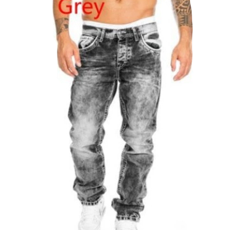 Jeans heren | Straight fit met vintage wassing