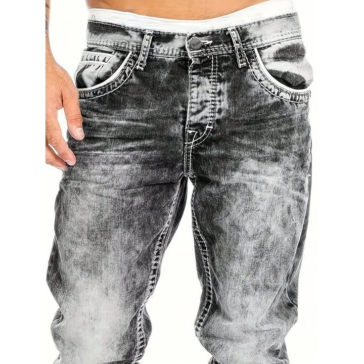 Jeans heren | Straight fit met vintage wassing
