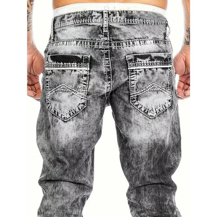 Jeans heren | Straight fit met vintage wassing