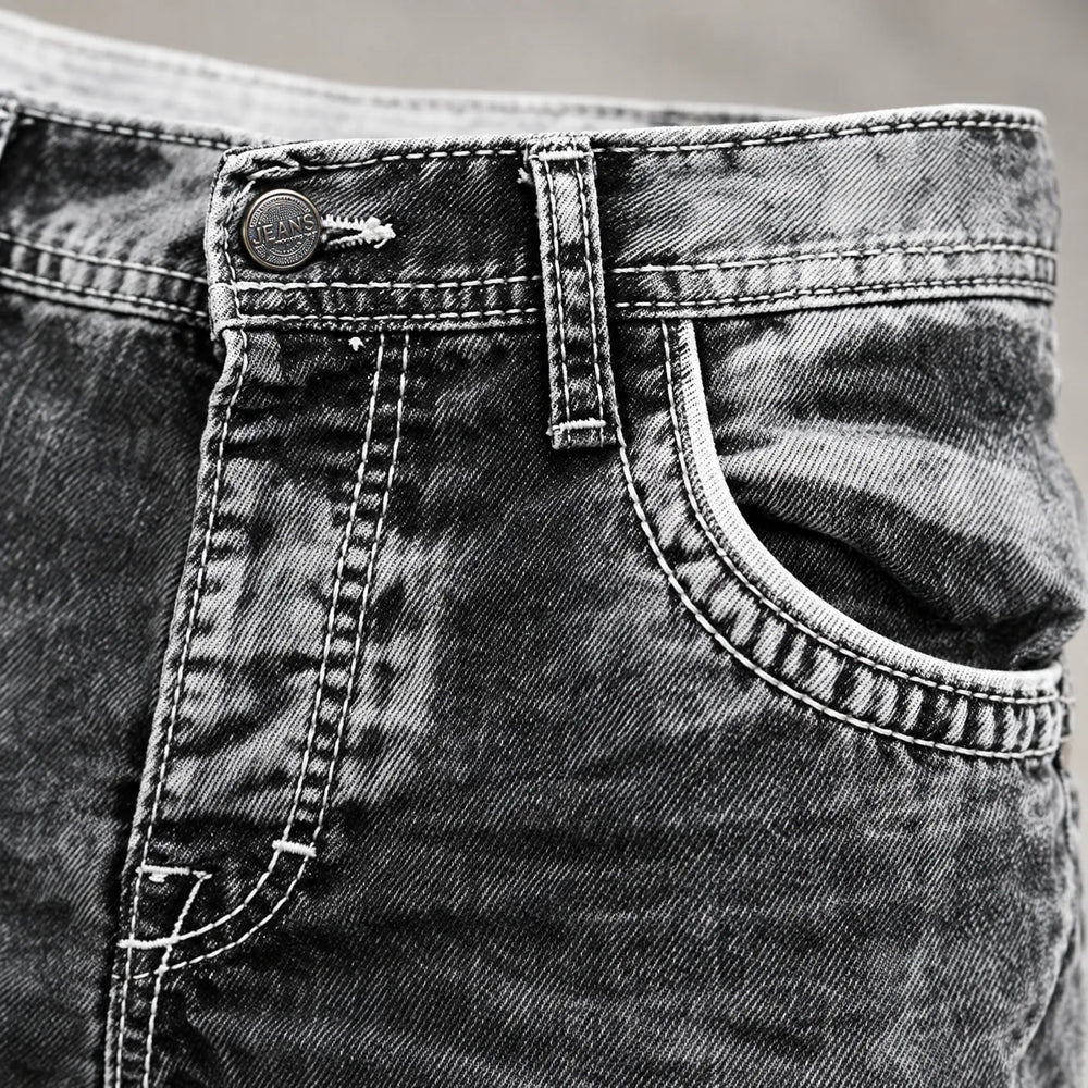 Jeans heren | Straight fit met vintage wassing