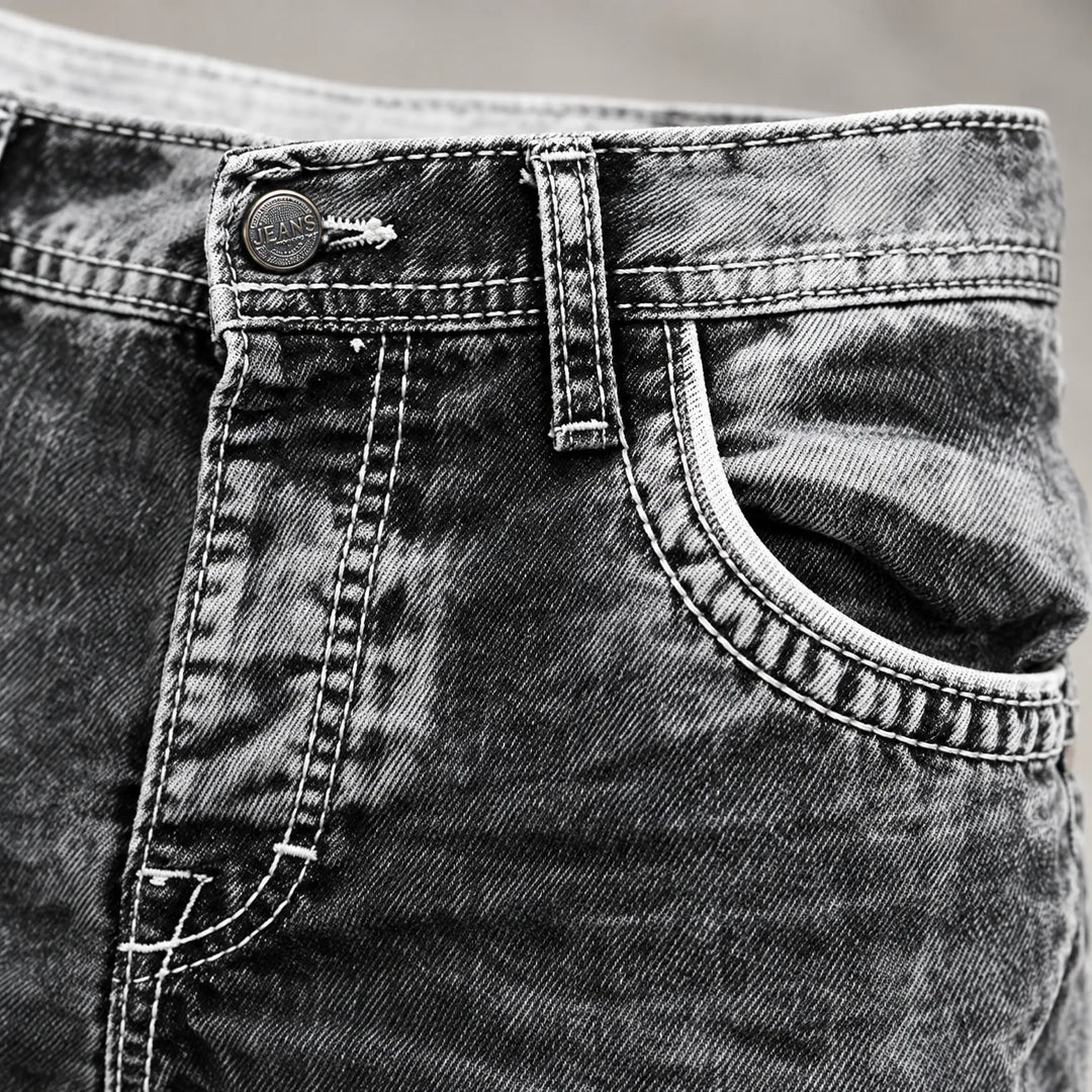 Jeans heren | Straight fit met vintage wassing