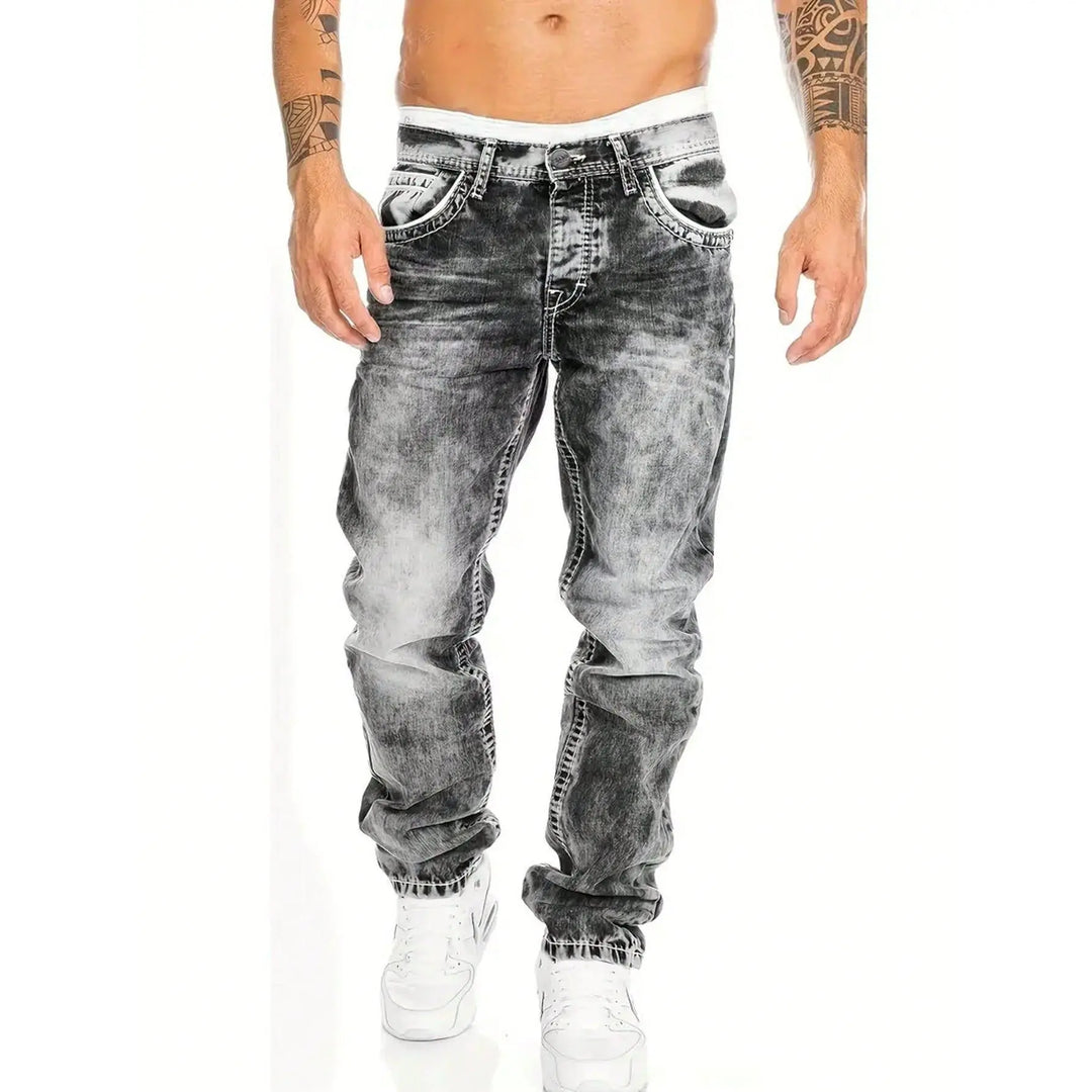 Jeans heren | Straight fit met vintage wassing
