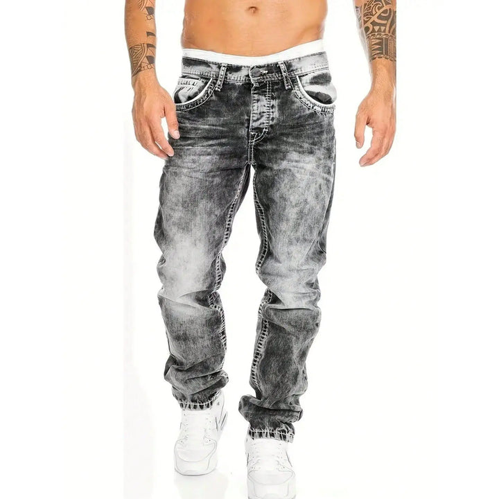 Jeans heren | Straight fit met vintage wassing