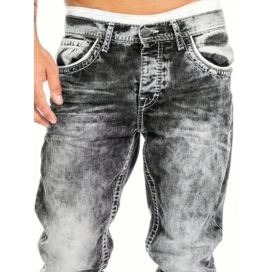 Jeans heren | Straight fit met vintage wassing