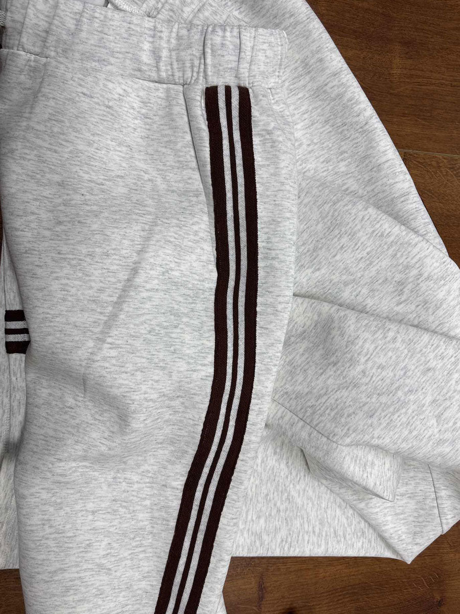 Jogging set dames | Half zip sweater loungewear met wijde broek