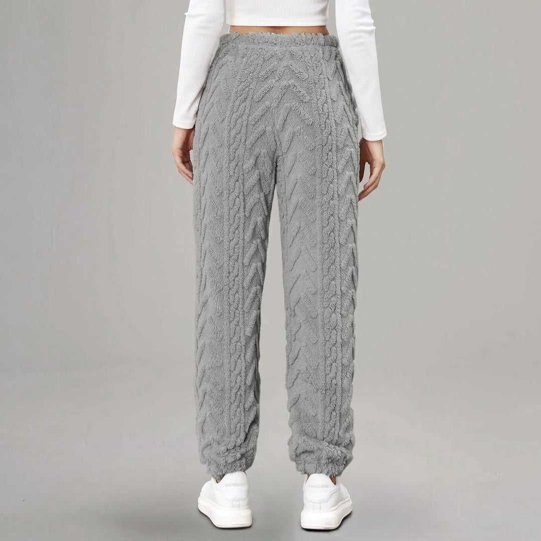 Joggingbroek dames | Teddy model met koord en zakken