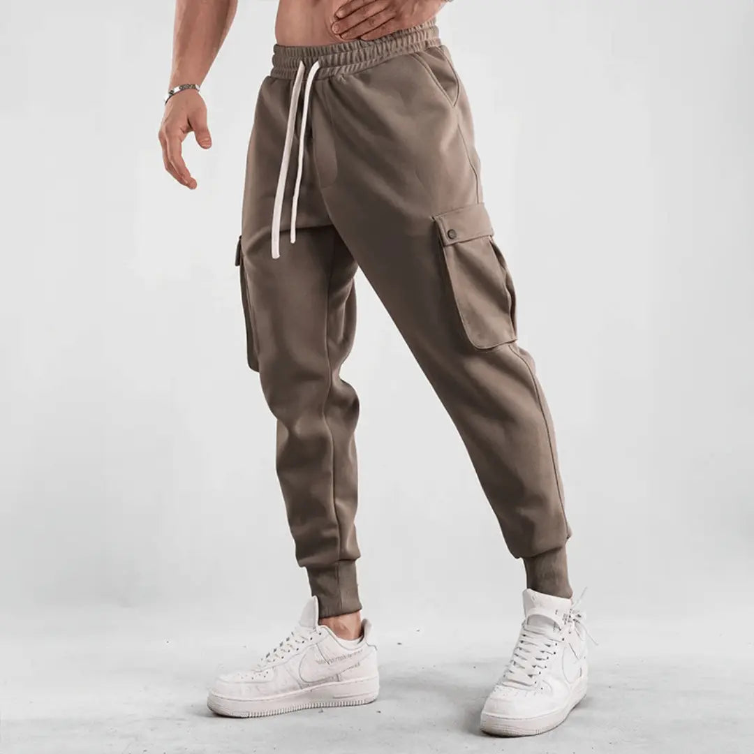 Joggingbroek heren | Cargo jogger met stretch en zakken
