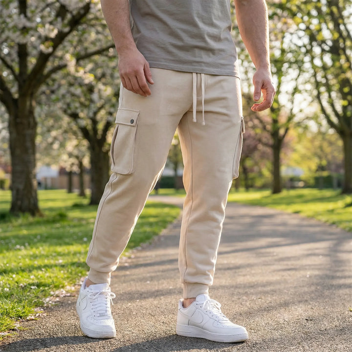 Joggingbroek heren | Cargo jogger met stretch en zakken