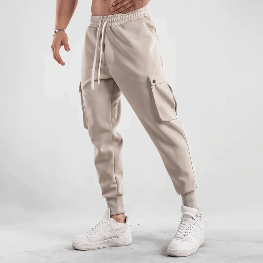 Joggingbroek heren | Cargo jogger met stretch en zakken