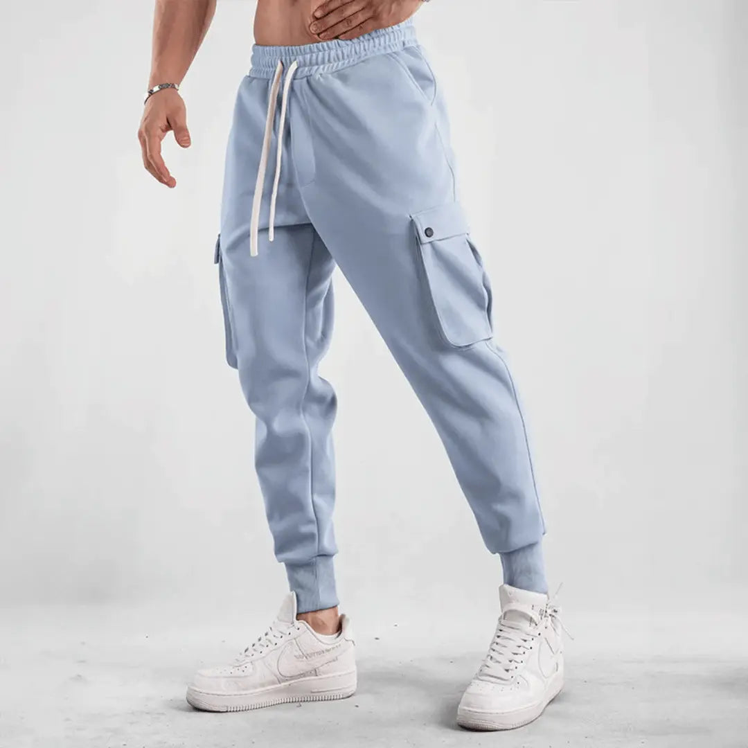 Joggingbroek heren | Cargo jogger met stretch en zakken