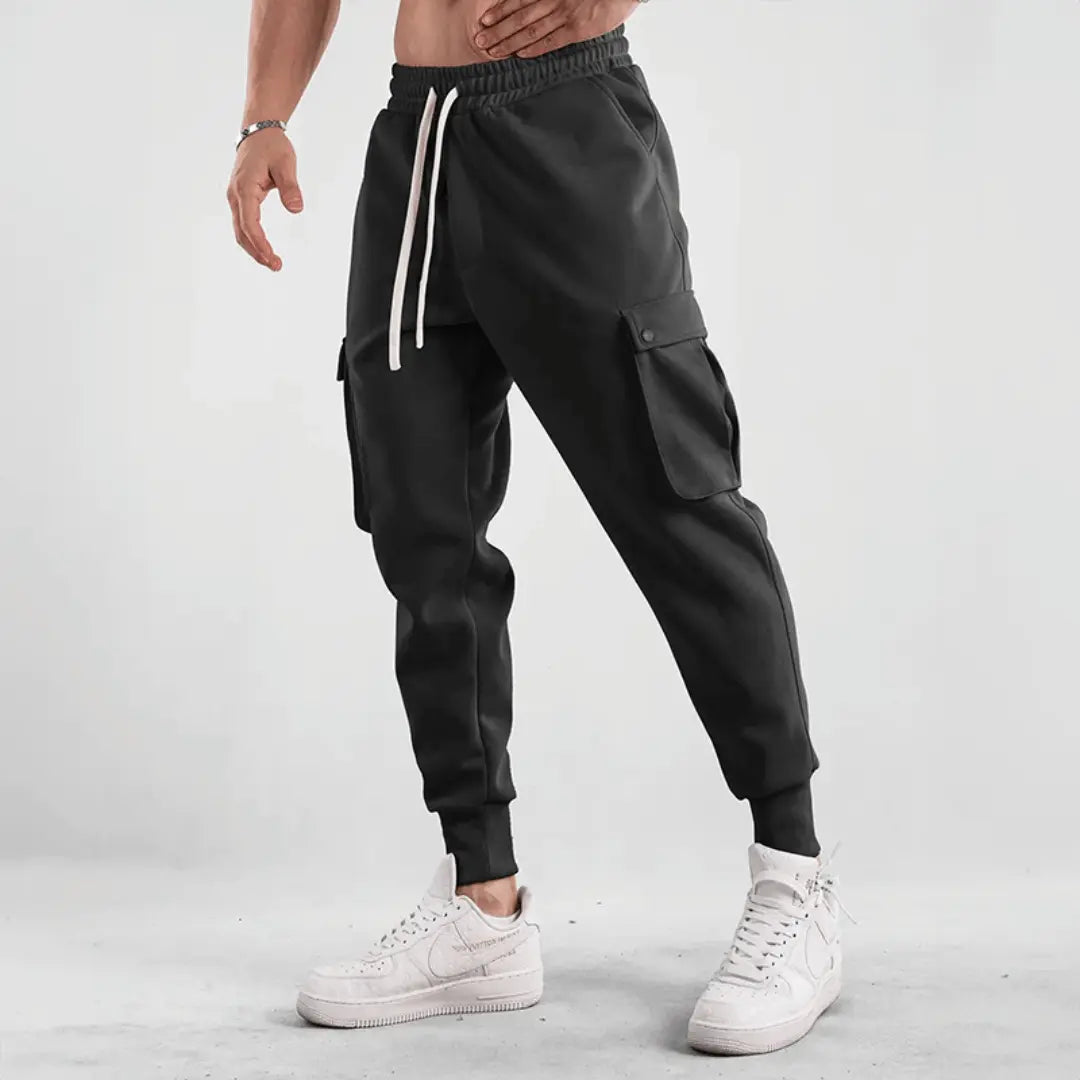 Joggingbroek heren | Cargo jogger met stretch en zakken
