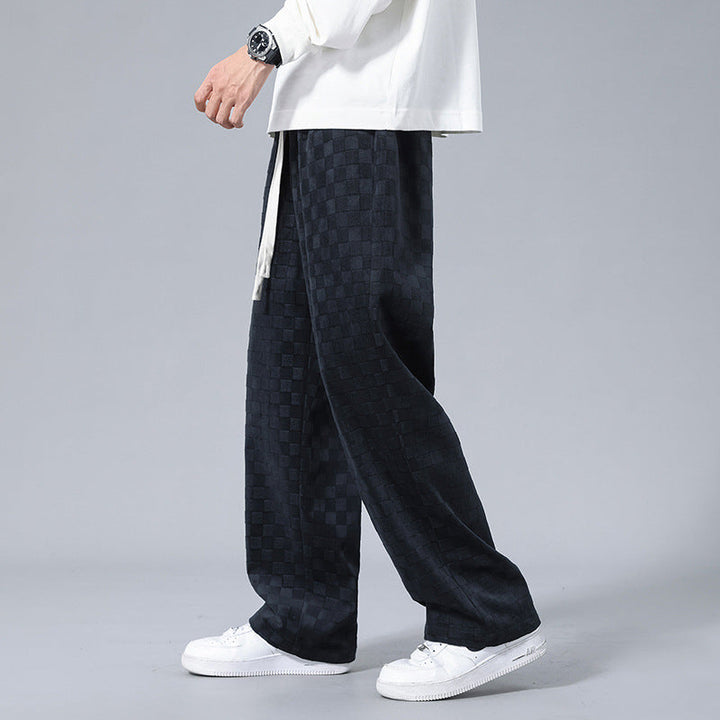 Joggingbroek heren | Corduroy jogger met ruit