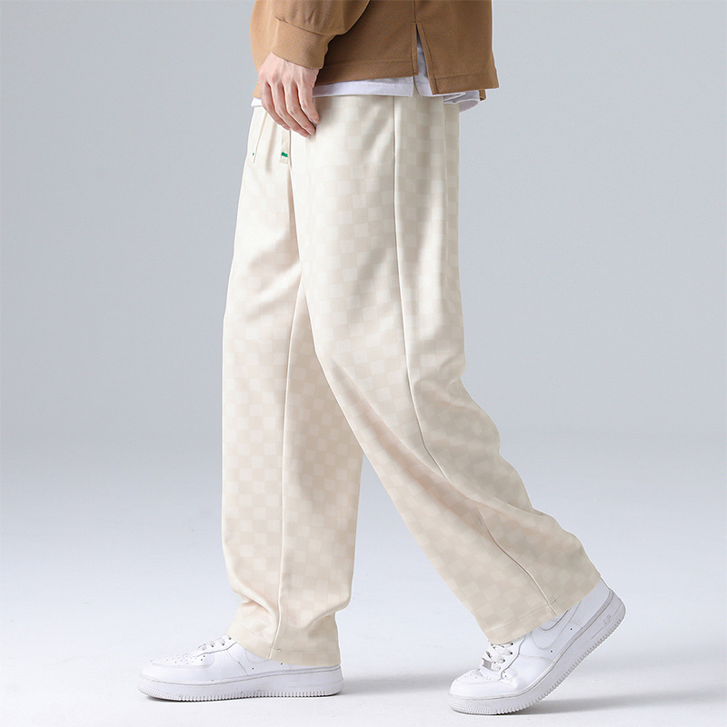 Joggingbroek heren | Corduroy jogger met ruit