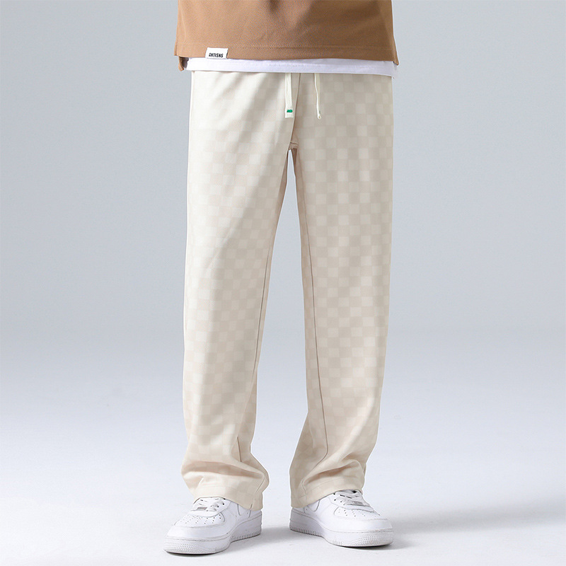 Joggingbroek heren | Corduroy jogger met ruit