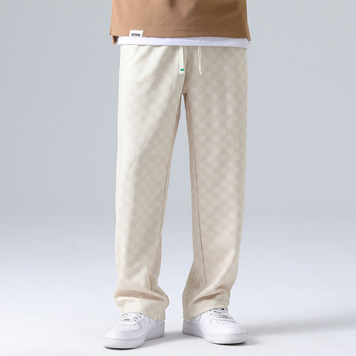 Joggingbroek heren | Corduroy jogger met ruit