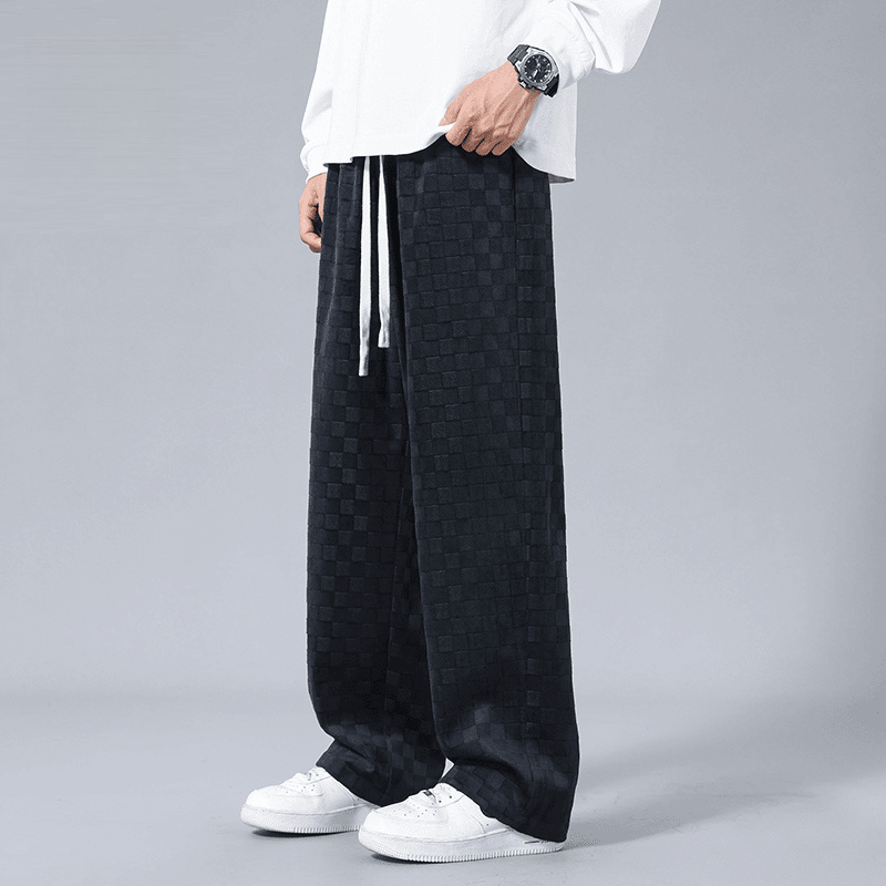 Joggingbroek heren | Corduroy jogger met ruit