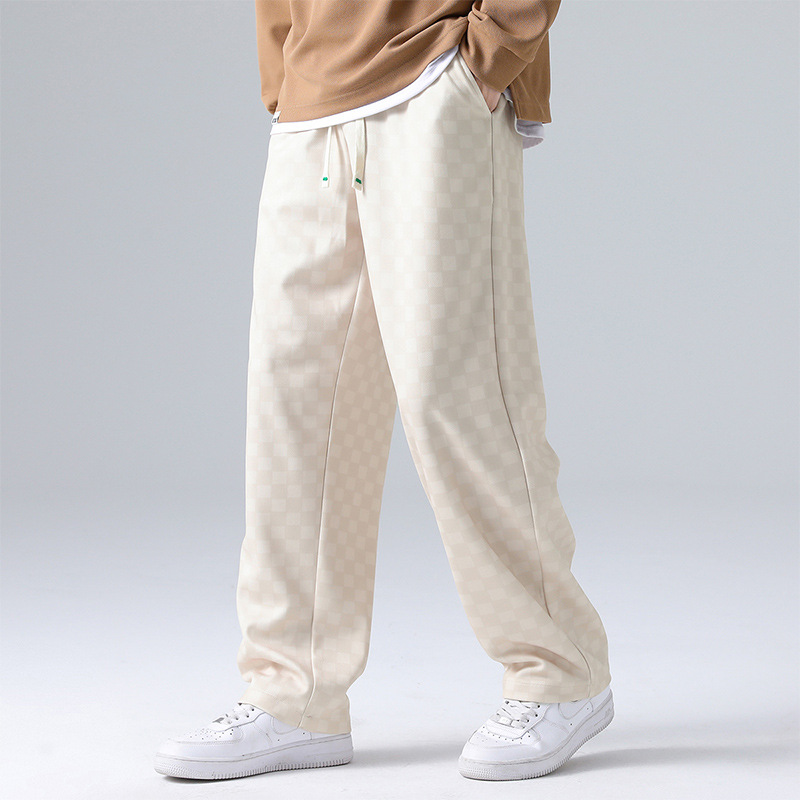 Joggingbroek heren | Corduroy jogger met ruit