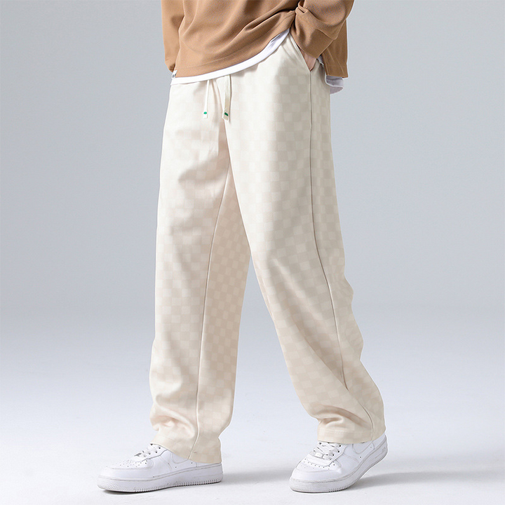 Joggingbroek heren | Corduroy jogger met ruit