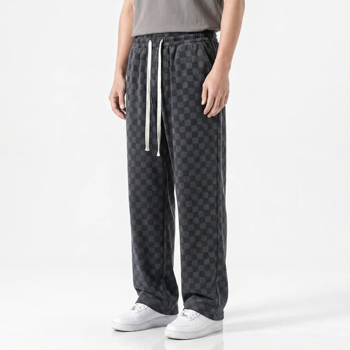 Joggingbroek heren | Corduroy jogger met ruit
