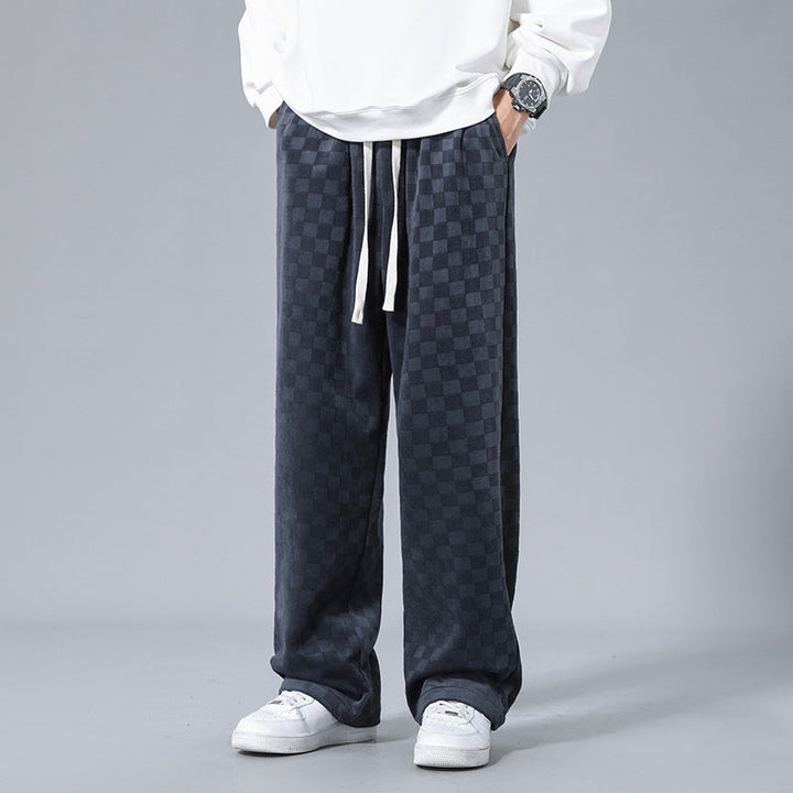 Joggingbroek heren | Corduroy jogger met ruit