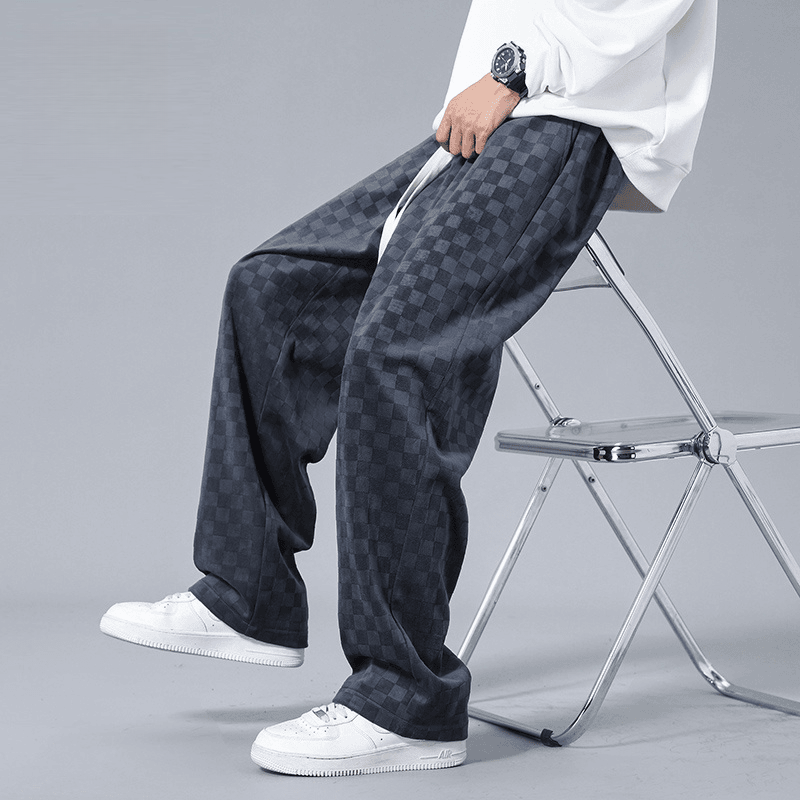 Joggingbroek heren | Corduroy jogger met ruit